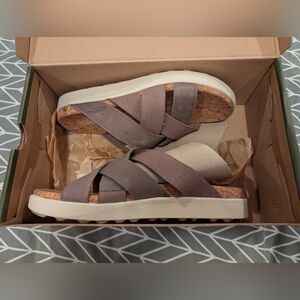 Keen Elle Mixed Slide‎ Women Size 7.5 Brindle/Birch NIB